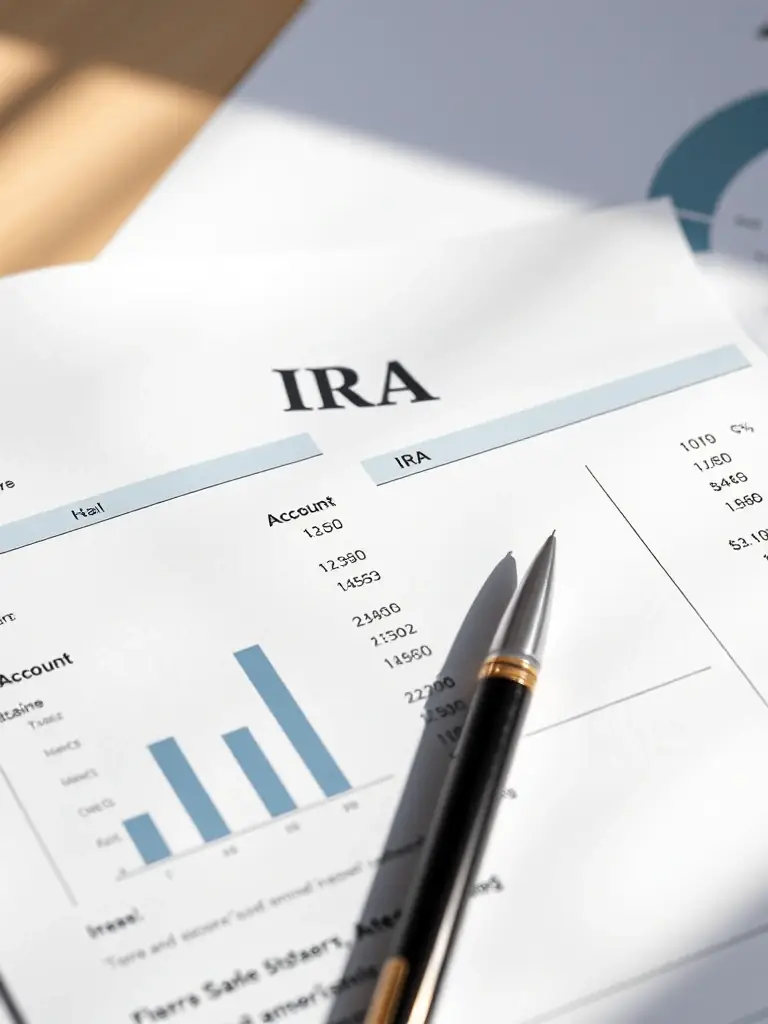 A visual representation of an IRA account statement, emphasizing the importance of proper QDRO drafting for IRA division.